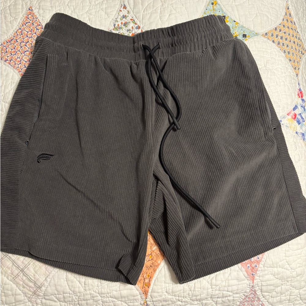 Fabletics Men's Black Athletic Shorts Corduroy Gray